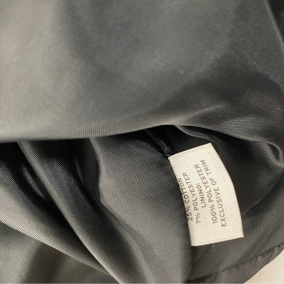 Nordstrom Halogen Black Gray Tweed Cropped Jacket with Pockets Chain Edge Medium - Picture 10 of 14